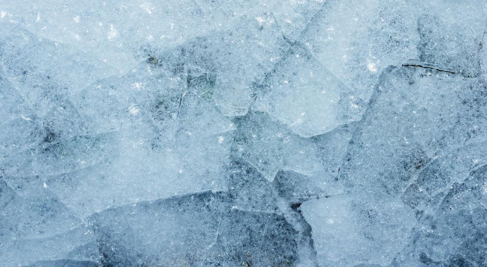 photo of ice on water