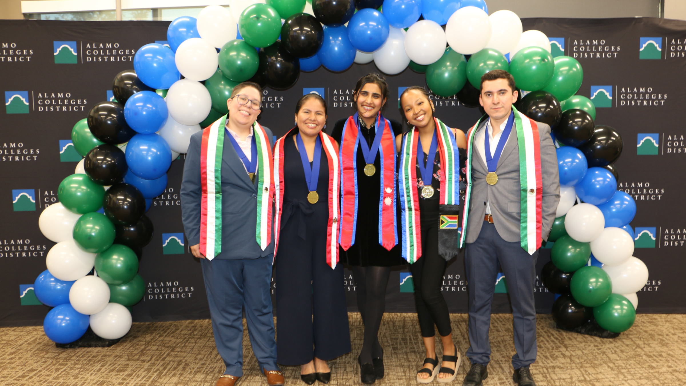 Alamo Global Student Distinction awardees are celebrated at a 2023 ceremony for international students.