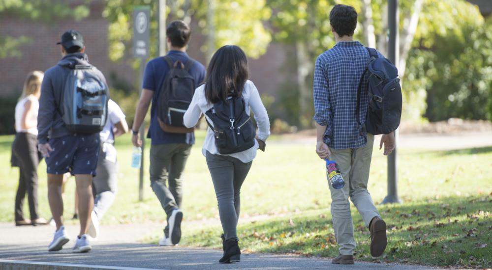 Babson College students on campus