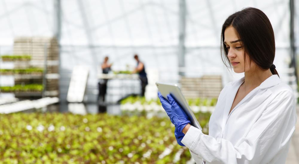 female researcher