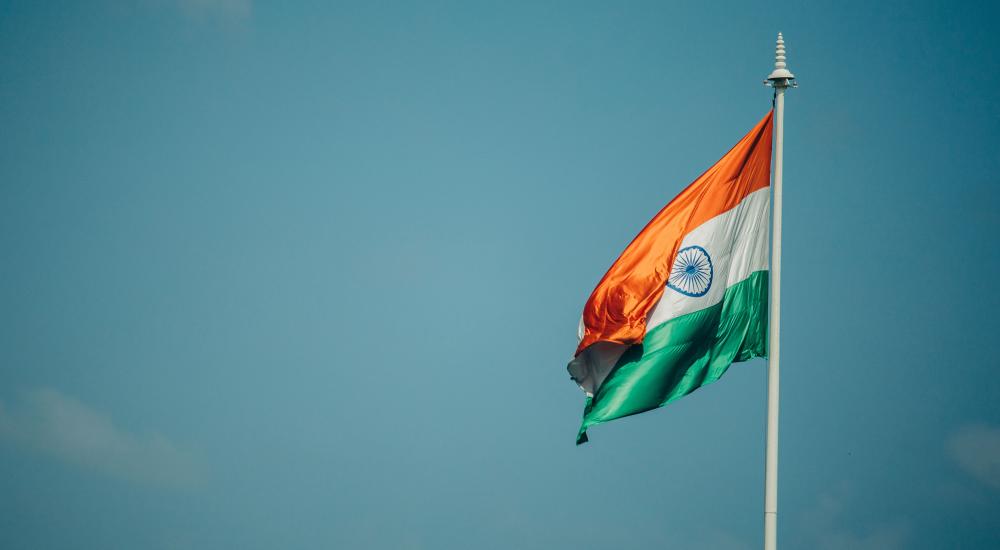 Indian flag waving