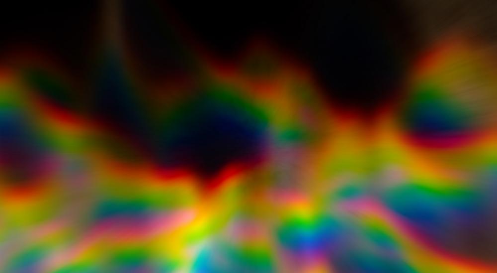 light refracting in multiple colors