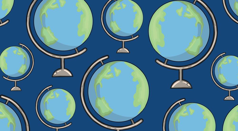 illustration of globes