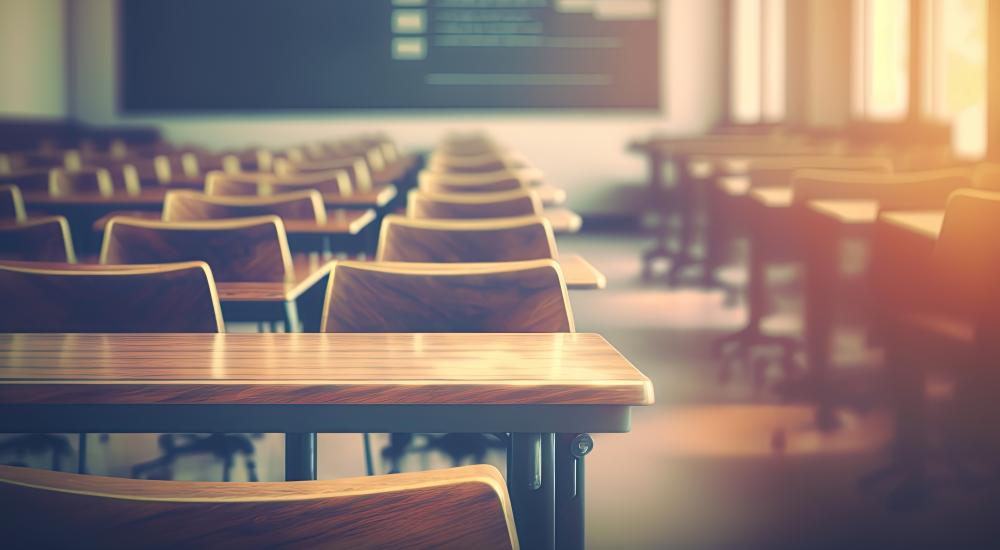 Photo of an empty classroom