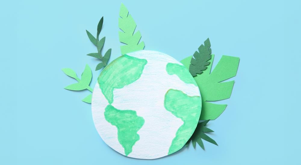 paper illustration of a globe