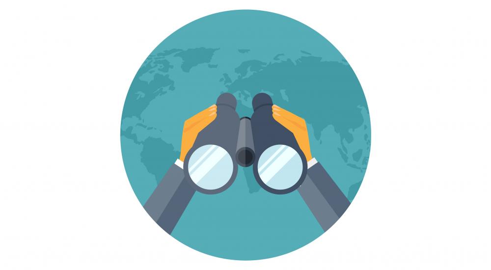 illustration of a person holding binoculars