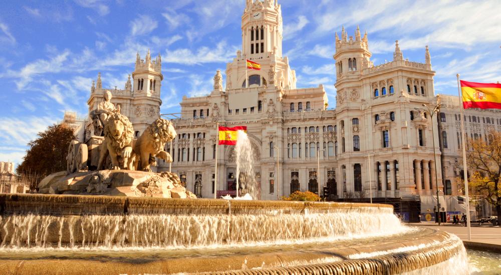 Cibeles fountain in Madrid, Spain