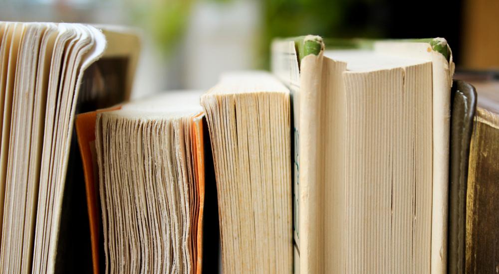 Books on a shelf