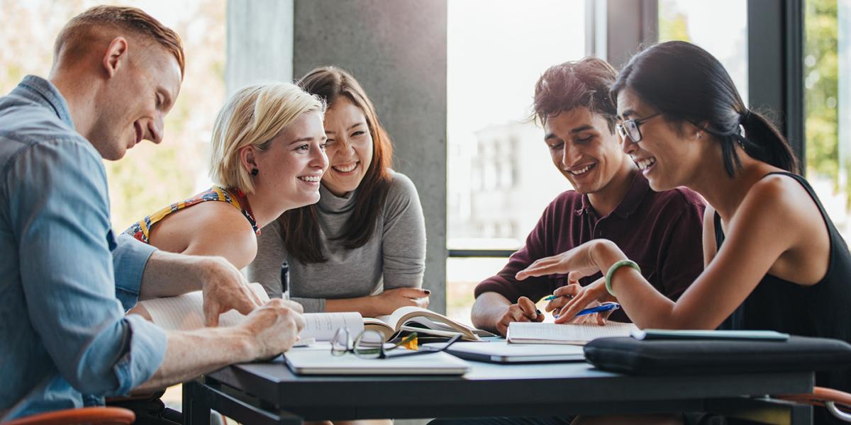 Graduate Students Studying