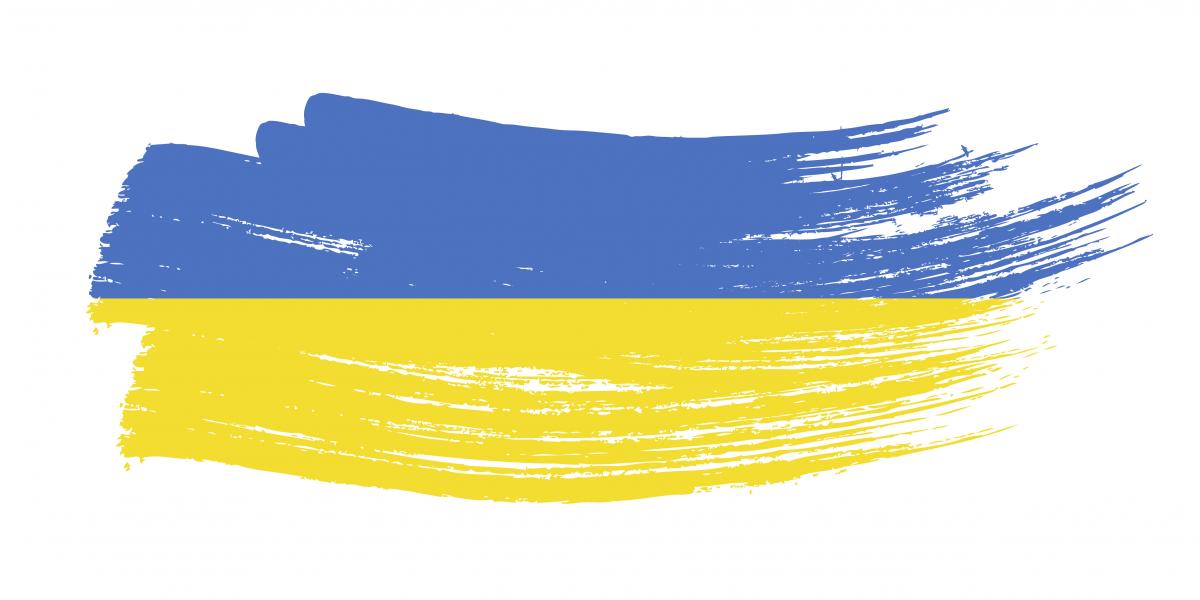 Abstract image of the Ukrainian flag 