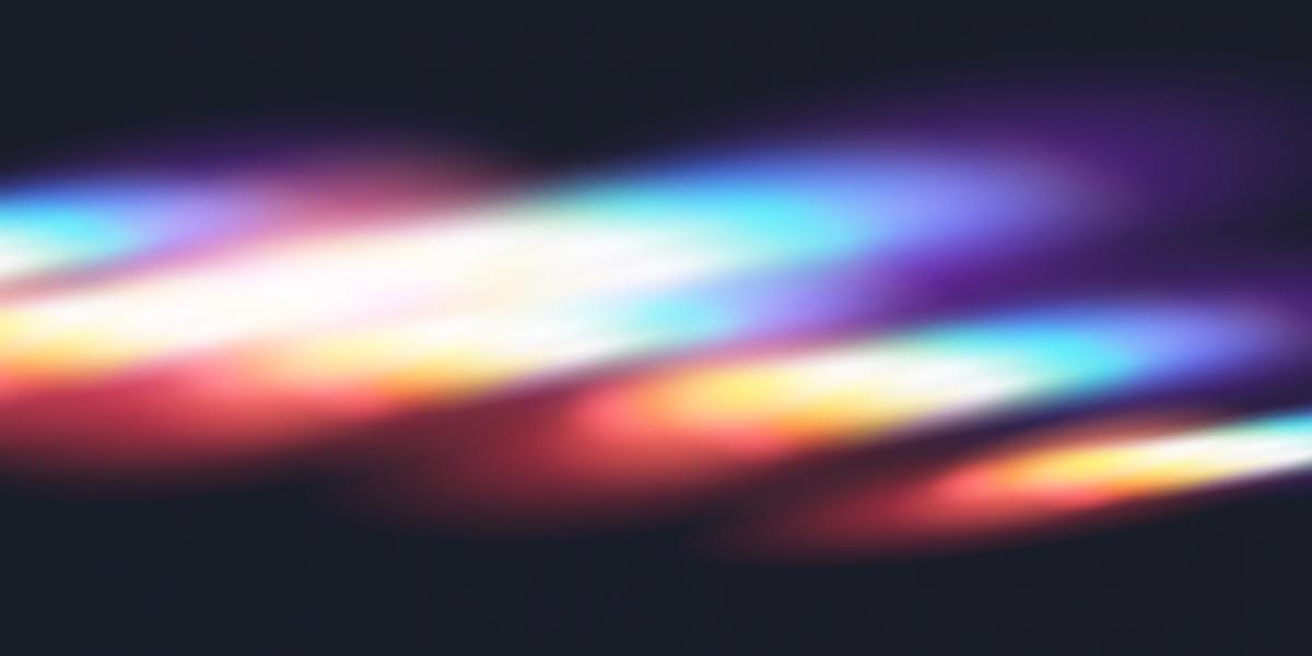 light refracting in multiple colors