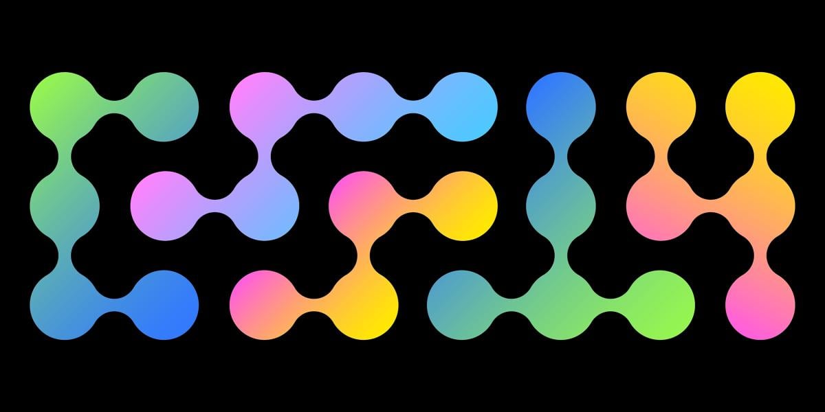 multicolor dots connecting