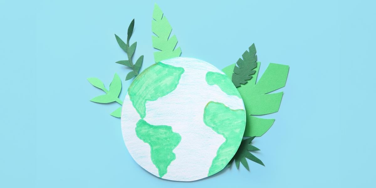 paper illustration of a globe