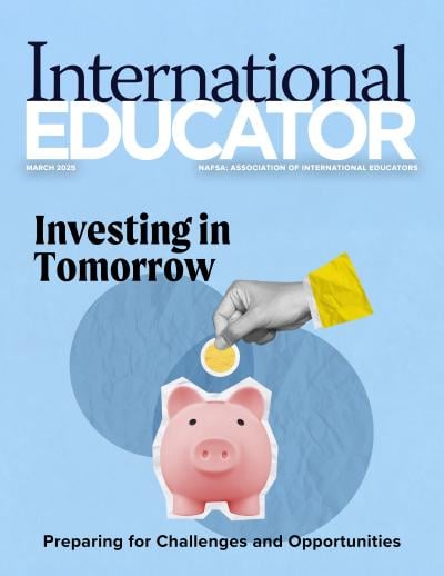 Cover for the March 2025 issue of International Educator magazine