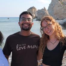 Students on a beach