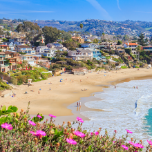 Beach view of Orange County, California