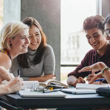 Graduate Students Studying