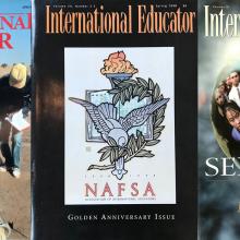 International Educator cover images through the years