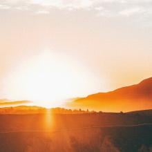 Sunrise over mountains