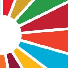 blocks of colors representing the UN SDGs