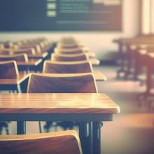 Photo of an empty classroom