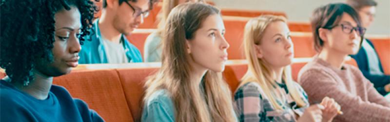 Students listening to a lecture